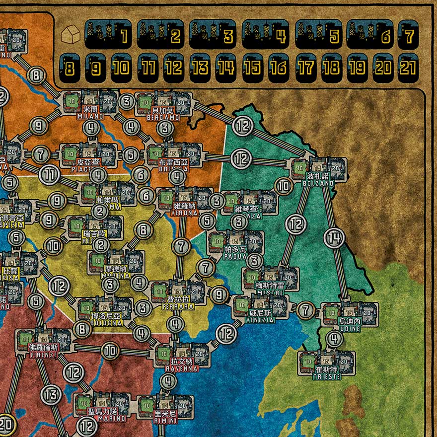 Power Grid Recharged France/Italy - Con T de Tlacuache - Rio Grande Games