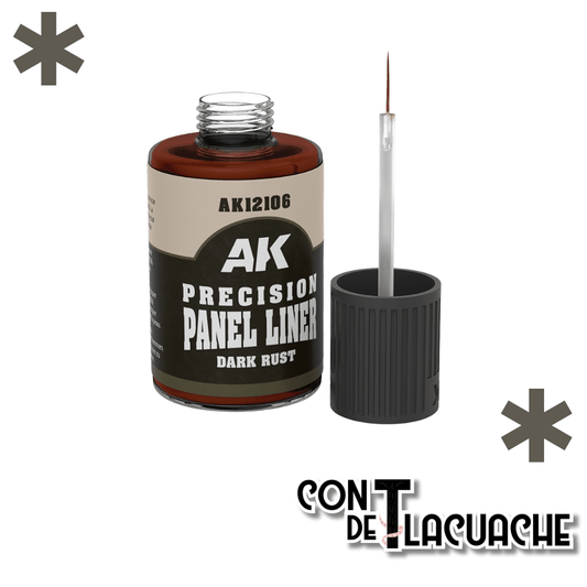 Precision Panel Liner Dark Rust 30 ml | AK Interactive - Con T de Tlacuache - AK Interactive