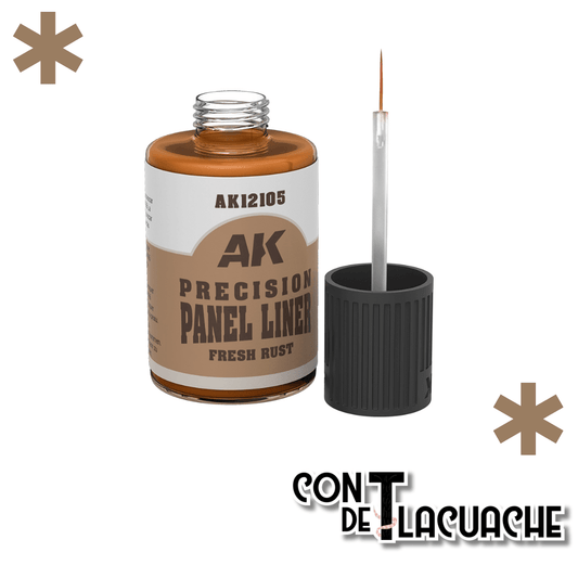 Precision Panel Liner Fresh Rust 30 ml | AK Interactive - Con T de Tlacuache - AK Interactive