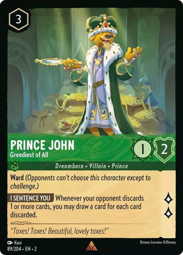 Prince John - Greediest of All (Non - foil) - Con T de Tlacuache - Ravensburger