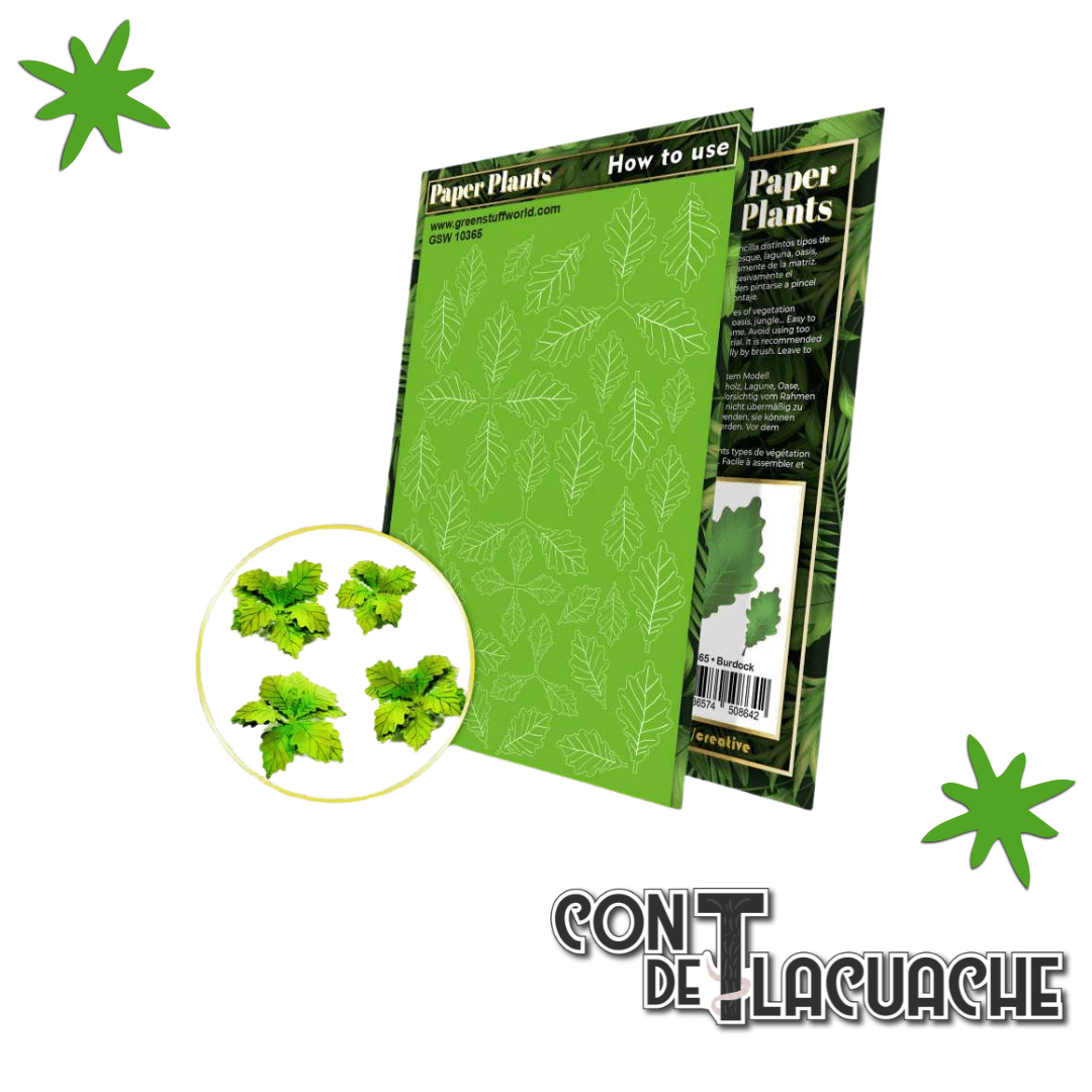 Printed Plants - BURDOCK plant (laser cut) | Green Stuff World - Con T de Tlacuache - Green Stuff World