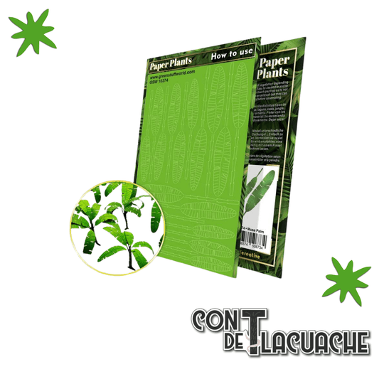 Printed Plants - Musa Palm (Banana) (laser cut) | Green Stuff World - Con T de Tlacuache - Green Stuff World