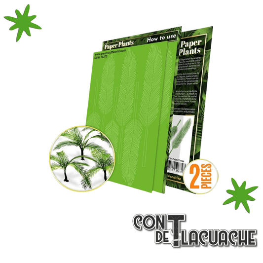 Printed Plants - Palm Trees x2 (laser cut) | Green Stuff World - Con T de Tlacuache - Green Stuff World