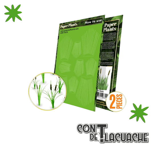 Printed Plants - Reeds (Juncos) x2 (laser cut) | Green Stuff World - Con T de Tlacuache - Green Stuff World