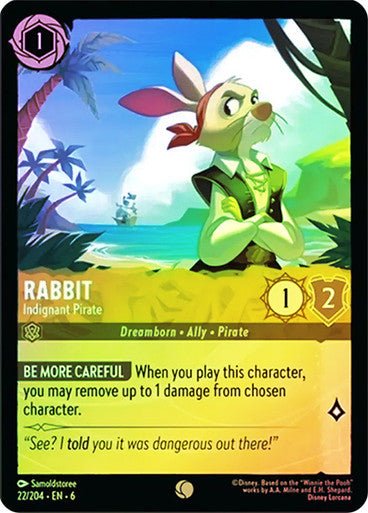 Rabbit - Indignant Pirate ( Cold Foil ) - Con T de Tlacuache - Ravensburger