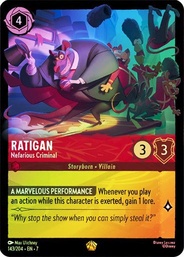 Ratigan - Nefarious Criminal (Cold Foil) - Con T de Tlacuache - Ravensburger