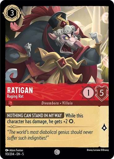 Ratigan - Raging Rat (Non - foil ) - Con T de Tlacuache - Ravensburger