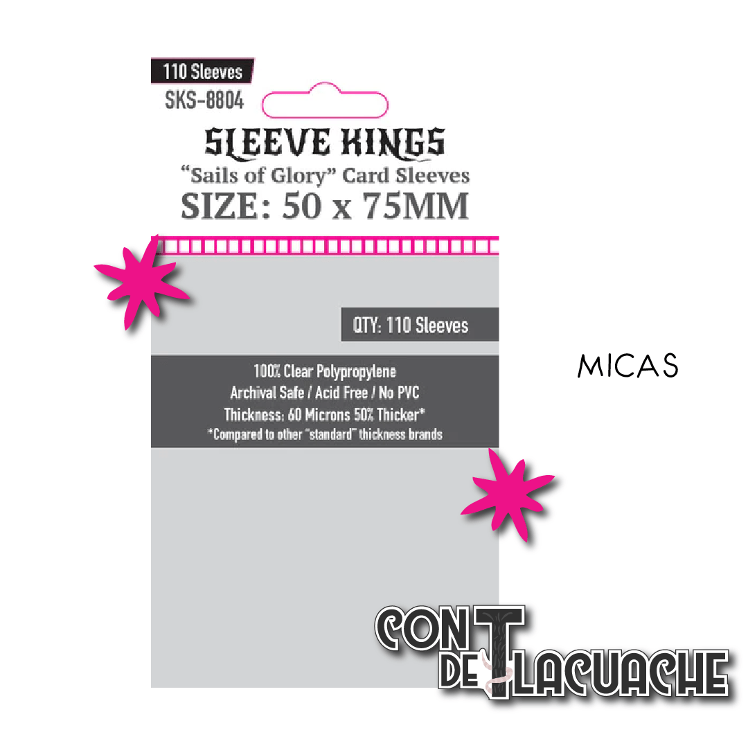 Sails of Glory Card Sleeves (50x75mm) (110pzas) | Sleeve Kings - Con T de Tlacuache - Sleeve Kings