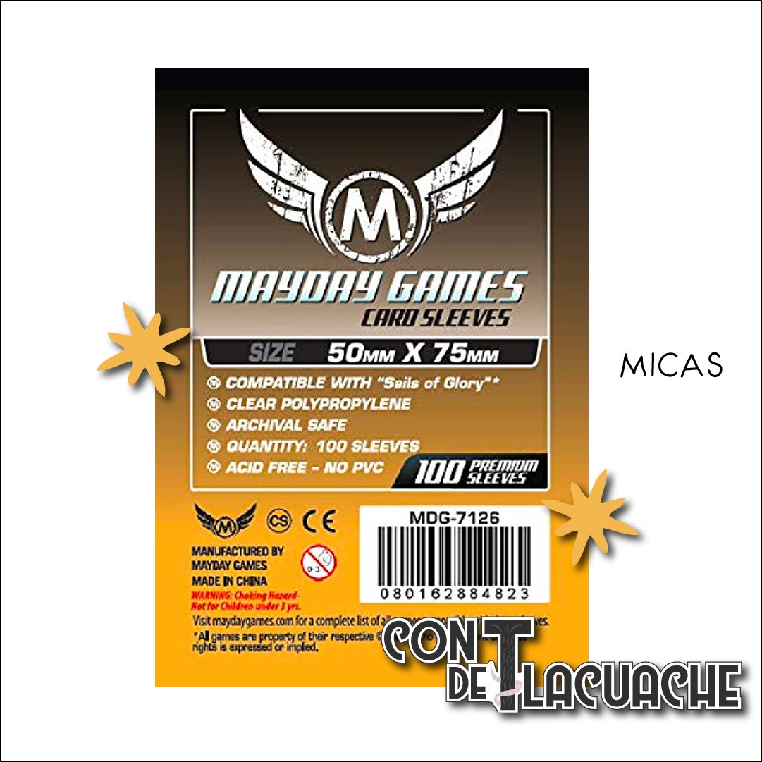 "Sails of Glory" Micas Standard Protection (50x75 mm) (100pzas) | Mayday Games - Con T de Tlacuache - Mayday Games