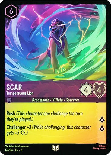 Scar - Tempestuous Lion ( Cold Foil ) - Con T de Tlacuache - Ravensburger