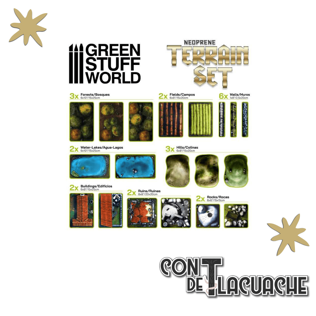 Set de Escenografia Neopreno / Neoprene terrain set | Green Stuff World - Con T de Tlacuache - Green Stuff World