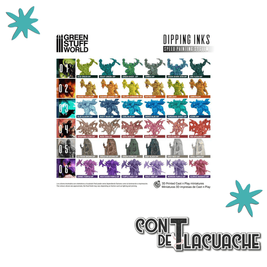 Set de Pintura / Paint Set - Dipping collection 03 (BLUE/TURQUOISE) | Green Stuff World - Con T de Tlacuache - Green Stuff World