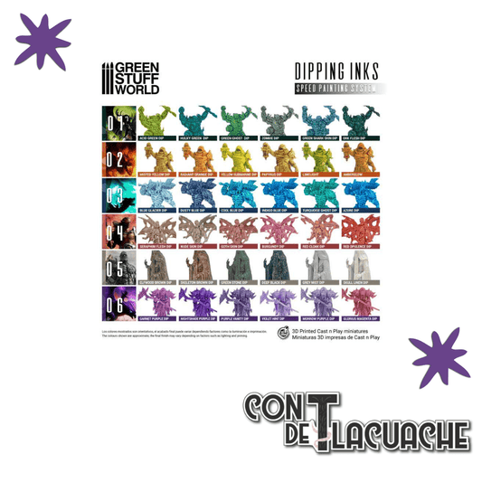 Set de Pintura / Paint Set - Dipping collection 06 (PURPLE/VIOLET) | Green Stuff World - Con T de Tlacuache - Green Stuff World