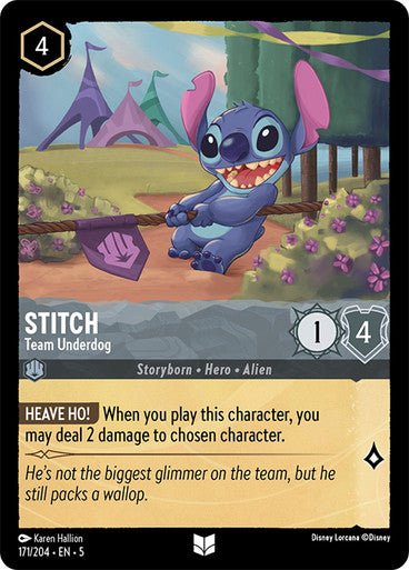 Stitch - Team Underdog (Non - foil ) - Con T de Tlacuache - Ravensburger