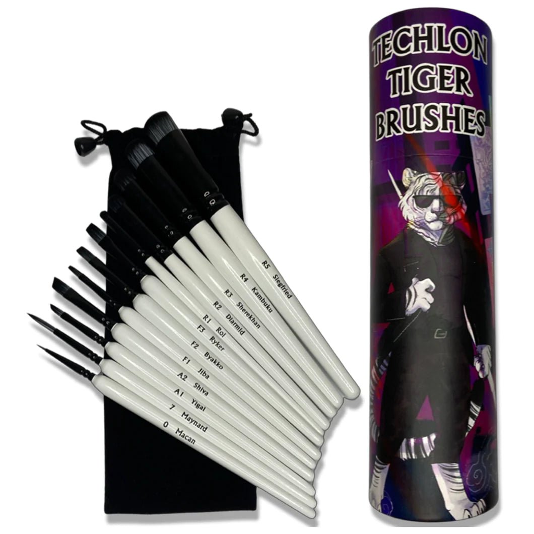Techlon Tiger Drybrush Set - Con T de Tlacuache - Con T de Tlacuache