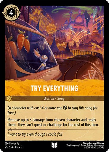 Try Everything (Non - foil ) - Con T de Tlacuache - Ravensburger