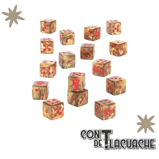 Warhammer 40000: Adeptus Custodes Dice | Games Workshop - Con T de Tlacuache - Games Workshop