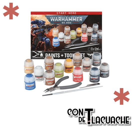 Warhammer 40,000: Paints + Tools Set (2026) | Games Workshop - Con T de Tlacuache - Games Workshop