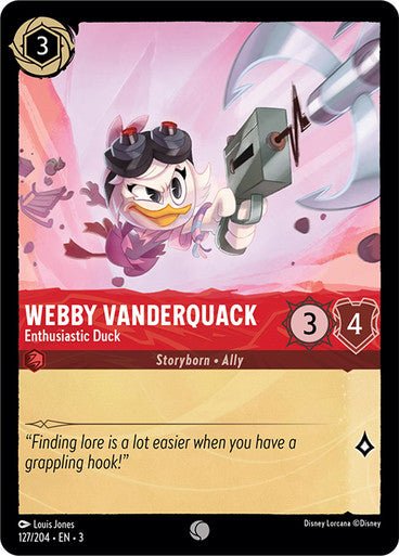 Webby Vanderquack - Enthusiastic Duck (Non - foil) - Con T de Tlacuache - Ravensburger