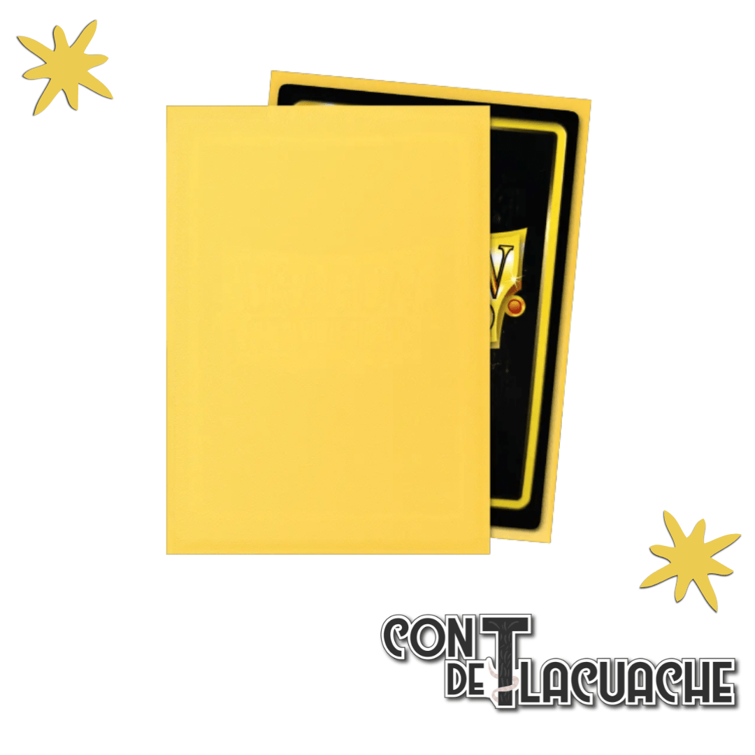 Yellow Matte 100pzs | Dragon Shield - Con T de Tlacuache - Con T de Tlacuache