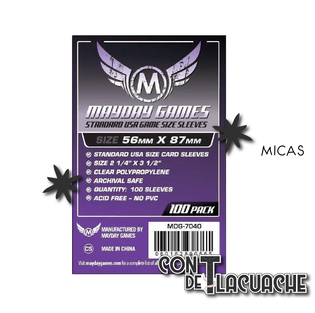 Standard USA Micas (56x87mm) Standard Protection (100pzas) | Mayday Games - Con T de Tlacuache - Mayday Games