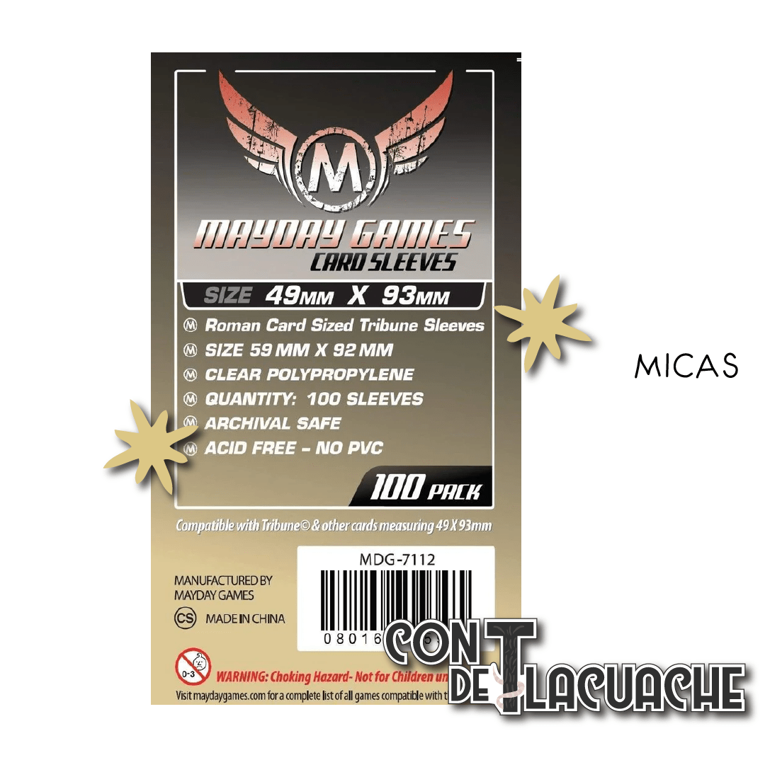 Tribune Micas (49x93mm) Standard Protection (100pzas) | Mayday Games - Con T de Tlacuache - Mayday Games