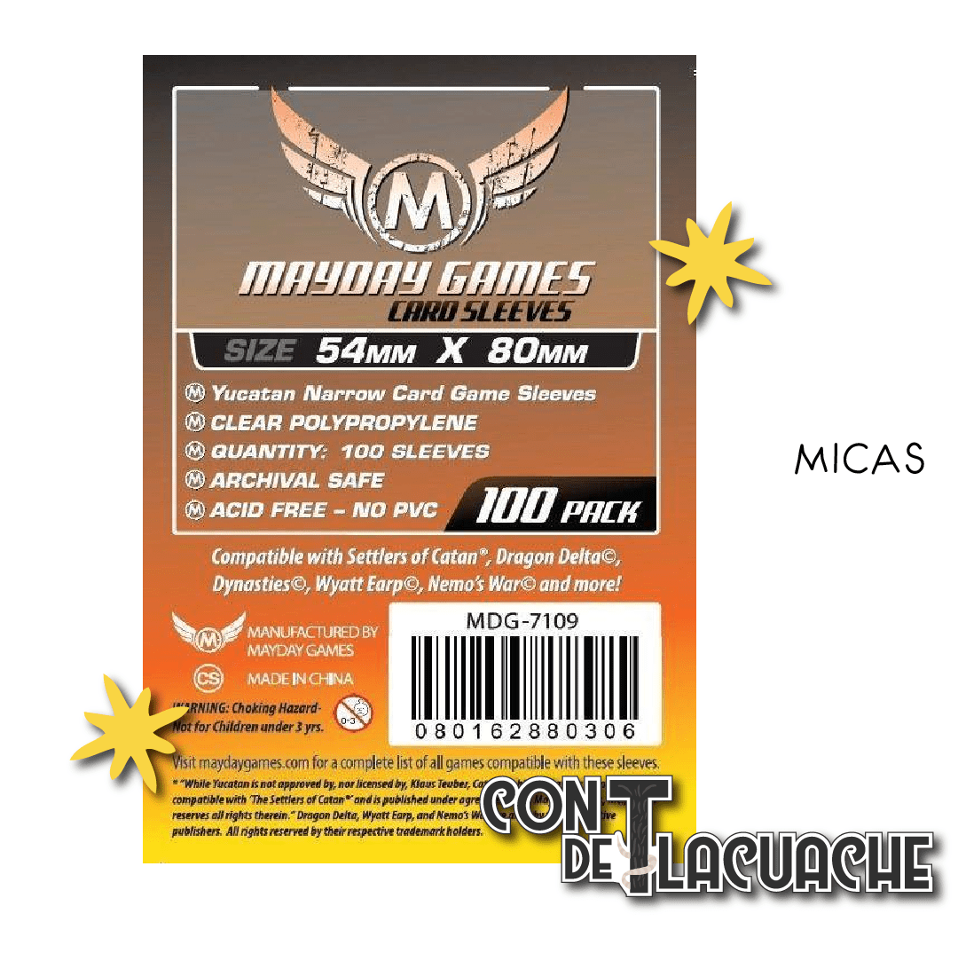 Yucatan Micas Narrow (54x80mm) Standard Protection (100pzas) | Mayday Games - Con T de Tlacuache - Mayday Games