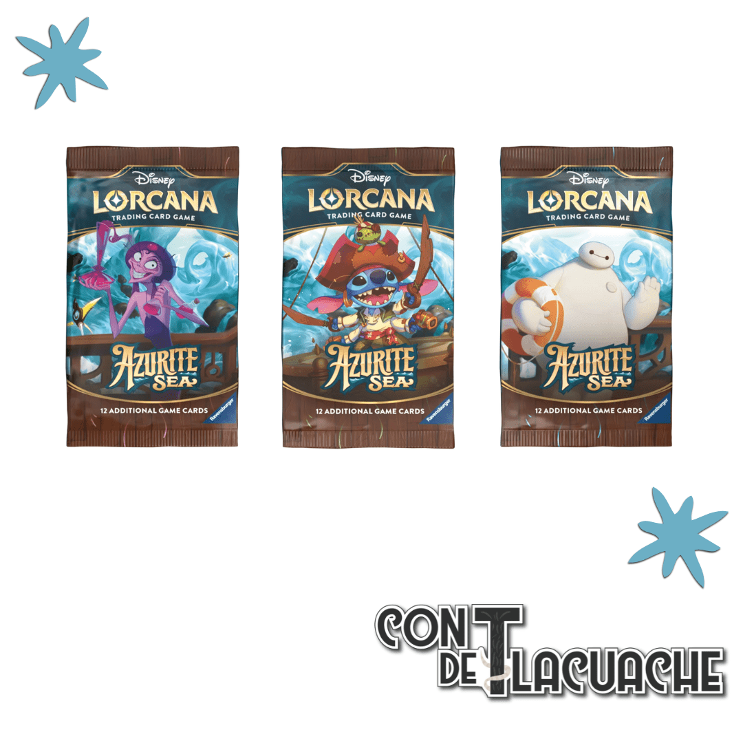 3 Sobres (Las 3 Artes Diferentes) "Azurite Sea" | Ravensburger - Con T de Tlacuache - Lorcana