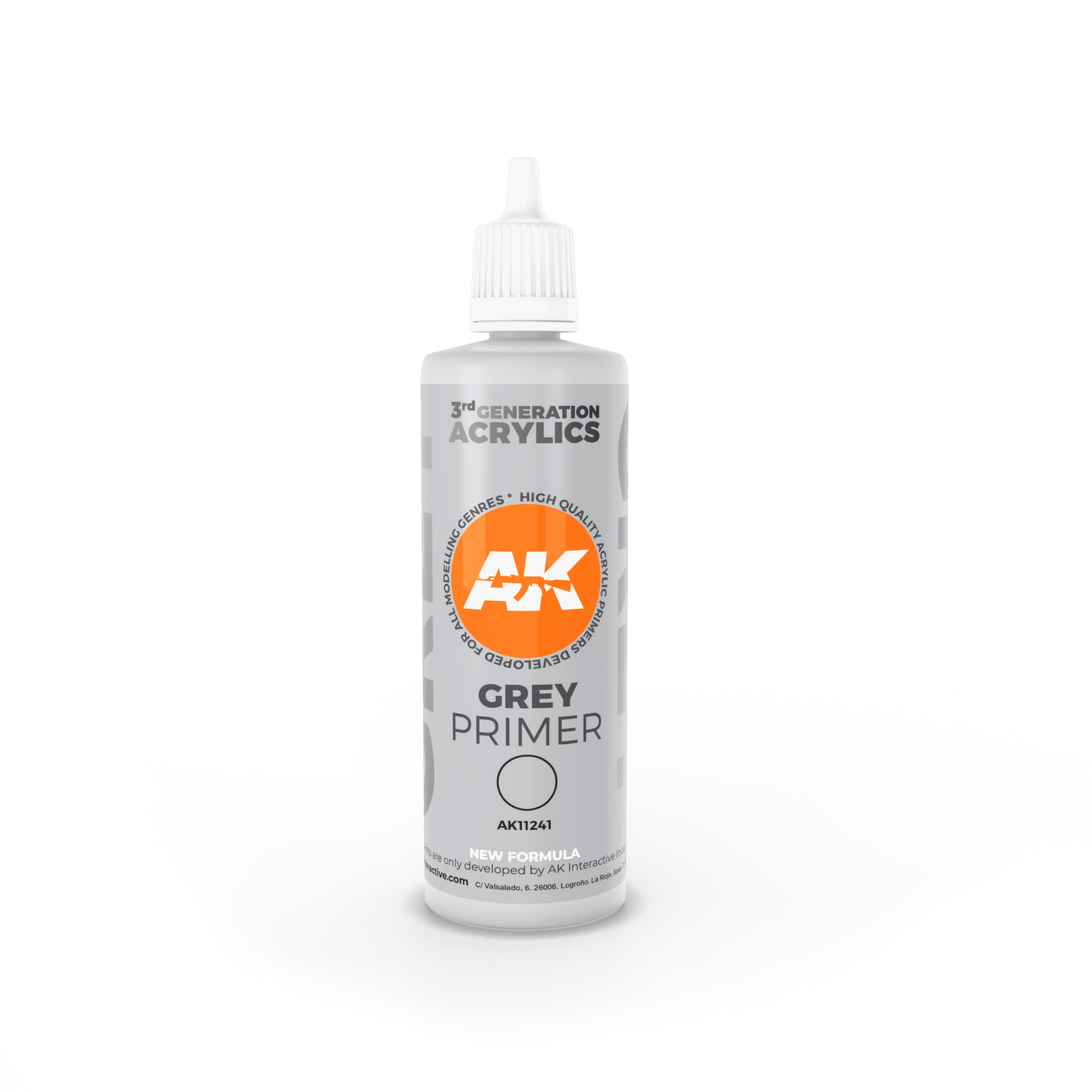 3G Grey Primer 100ml | Ak Primer - Con T de Tlacuache - AK Interactive