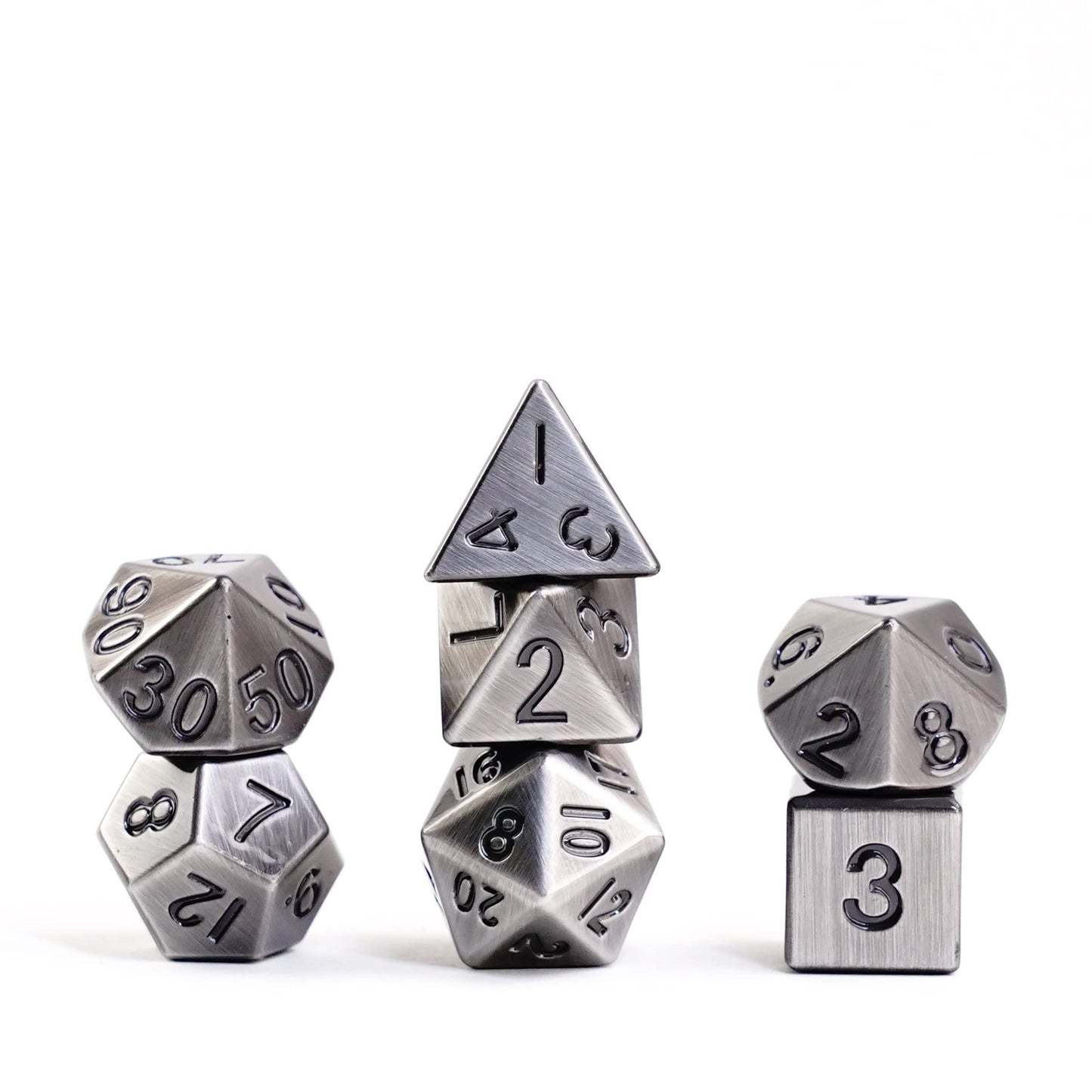 7 - Set Antique SV Metal | Metallic Dice - Con T de Tlacuache - Metallic Dice