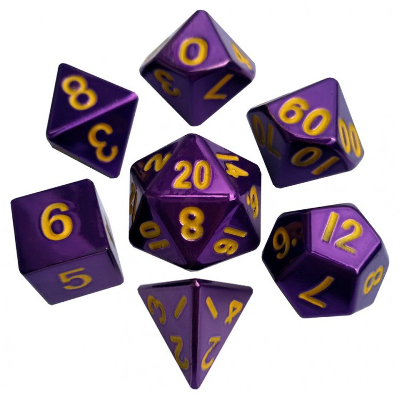 7 - Set Pugd Metal | Metallic Dice - Con T de Tlacuache - Metallic Dice