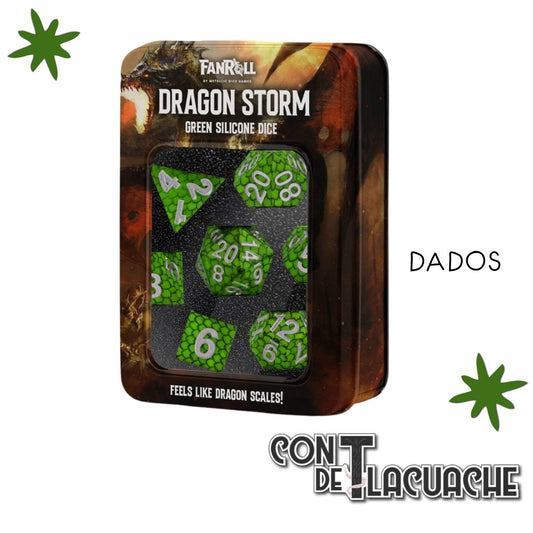 7 - Set Silicone: DS: Green Dragon Scales | Fanroll - Con T de Tlacuache - Con T de Tlacuache