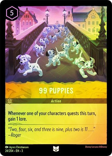 99 Puppies (Cold Foil) - Con T de Tlacuache - Ravensburger