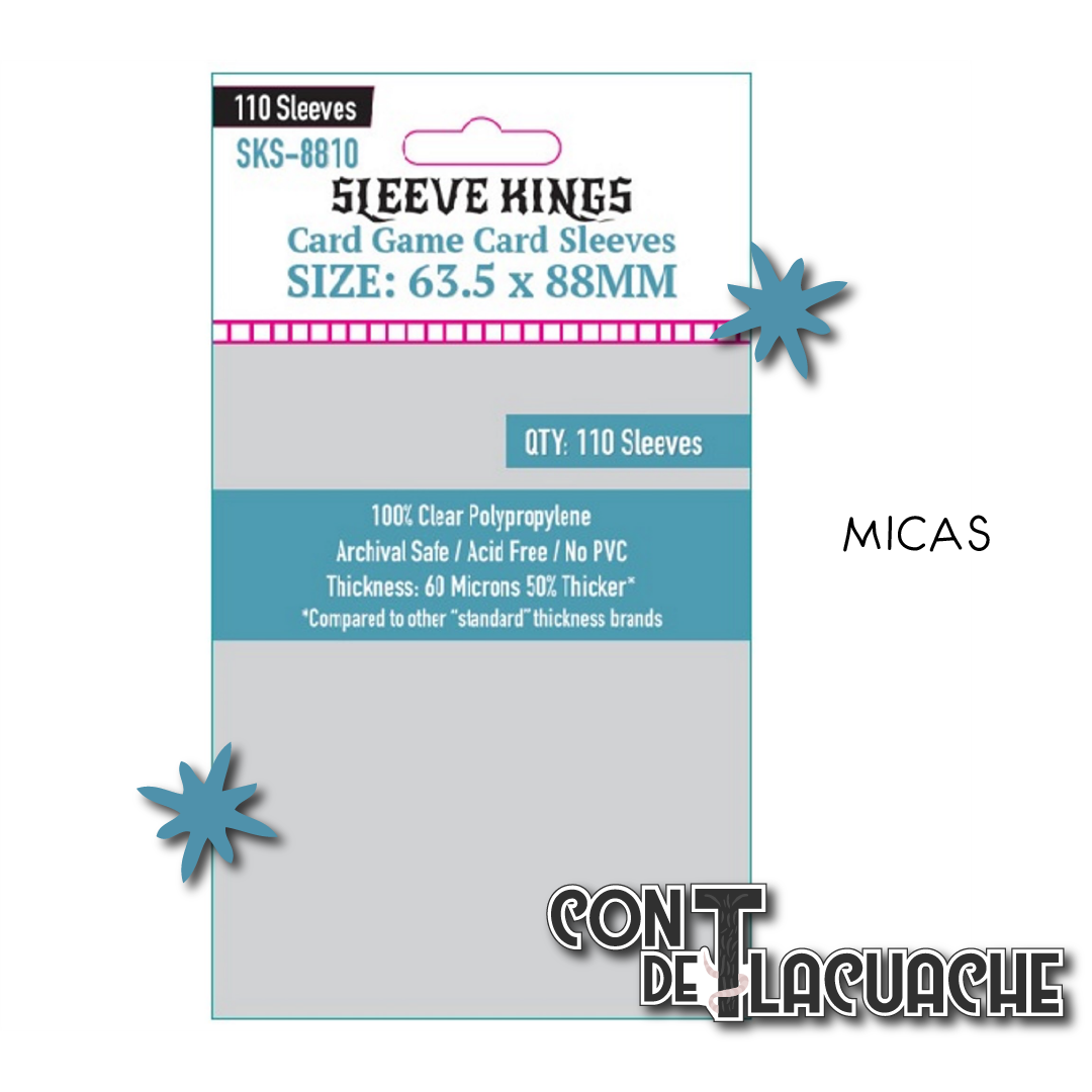 Card Game Card Sleeves (63.5x88mm) 110 Pack | Sleeve Kings Juego de Mesa México Micas