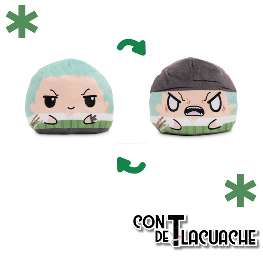 One Piece Zoro 4" Reversible Plushie | TeeTurtle