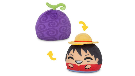 One Piece: Luffy & Devil Fruit 4" Reversible Plushie | TeeTurtle