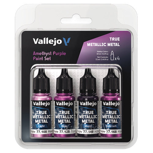 True Metallic Metal Amethyst Purple Color Set (4) | Vallejo