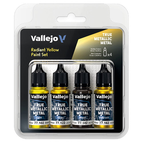 True Metallic Metal Radiant Yellow Color Set (4) | Vallejo