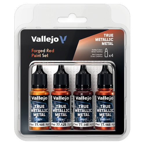 True Metallic Metal Forged Red Color Set (4) | Vallejo