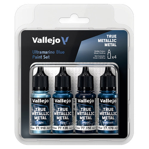 True Metallic Metal Ultramarine Blue Color Set (4) | Vallejo