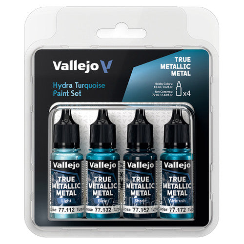 True Metallic Metal Hydra Turquoise Color Set (4) | Vallejo