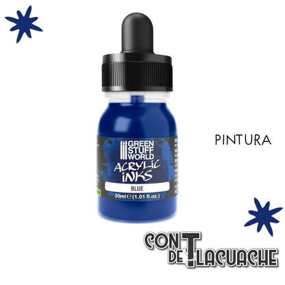 Acrylic Inks Opaque - BLUE 30 ml | Green Stuff World - Con T de Tlacuache - Green Stuff World