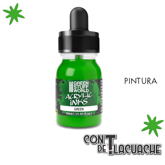 Acrylic Inks Opaque - GREEN 30 ml | Green Stuff World - Con T de Tlacuache - Green Stuff World