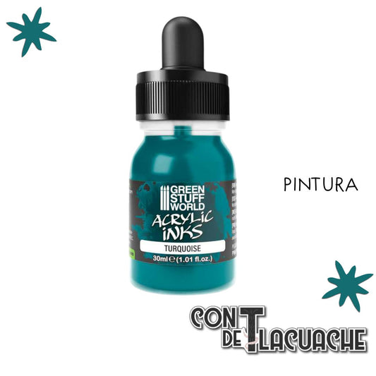 Acrylic Inks Opaque - TURQUOISE 30 ml | Green Stuff World - Con T de Tlacuache - Green Stuff World