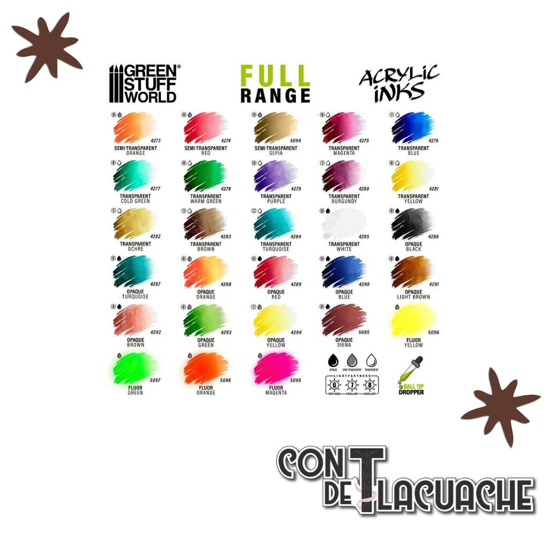 Acrylic Inks - TRANSPARENT BROWN 30 ml | Green Stuff World - Con T de Tlacuache - Green Stuff World