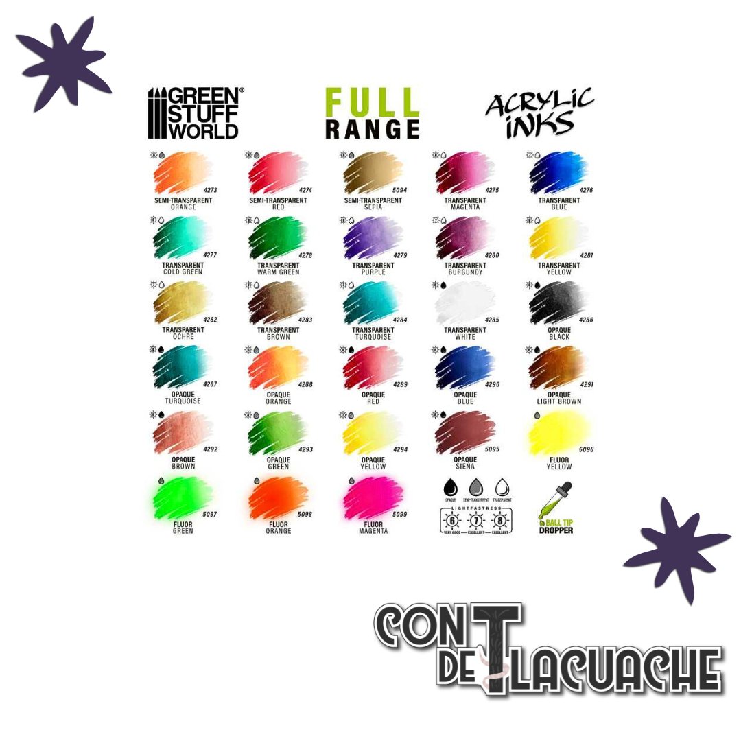 Acrylic Inks - TRANSPARENT BURGUNDY 30 ml | Green Stuff World - Con T de Tlacuache - Green Stuff World