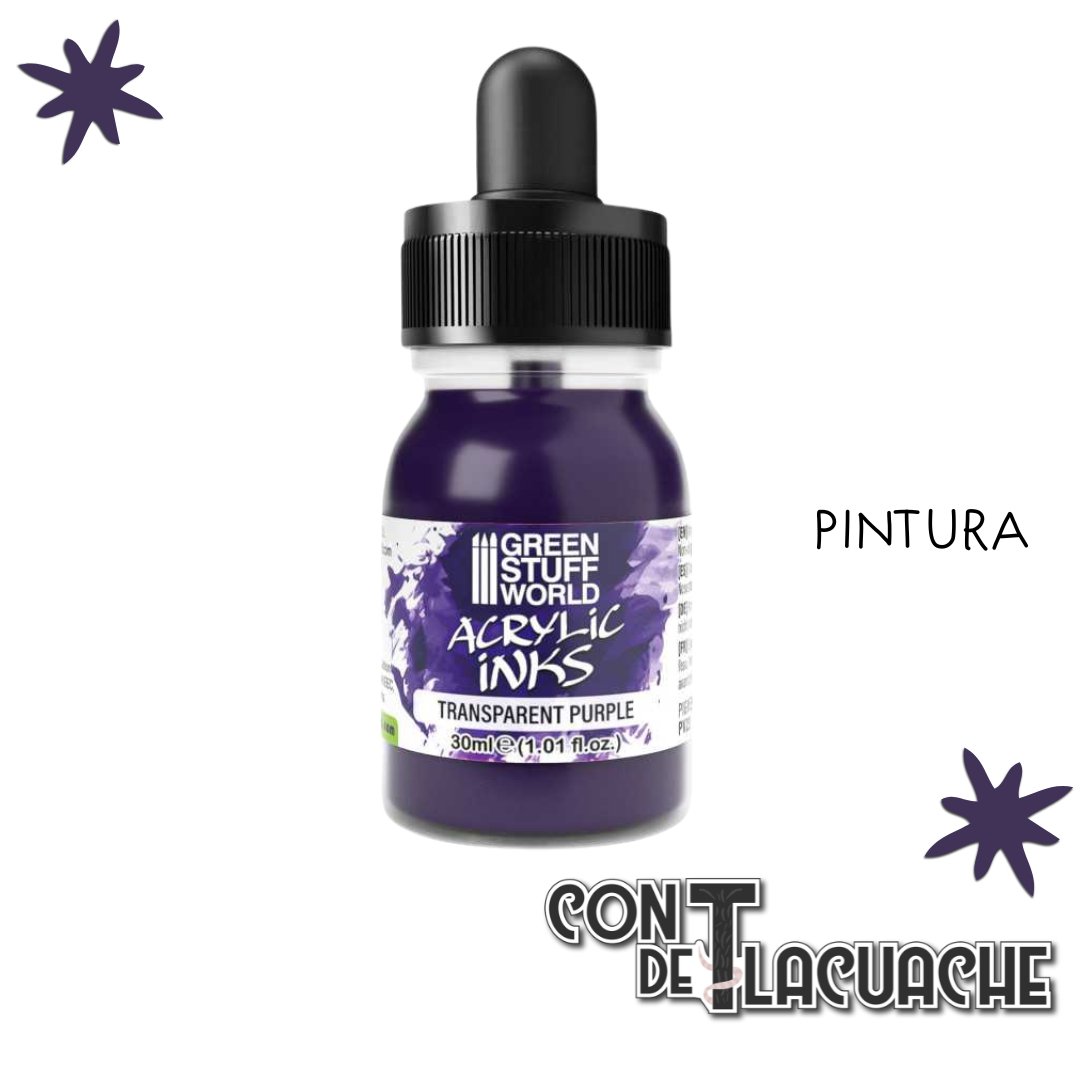 Acrylic Inks - TRANSPARENT PURPLE 30 ml | Green Stuff World - Con T de Tlacuache - Green Stuff World