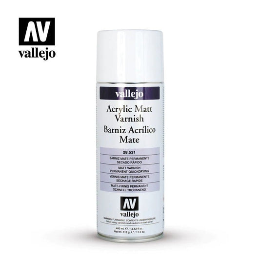 Aerosol Matt Varnish 400ml (28531) | Vallejo - Con T de Tlacuache - Vallejo