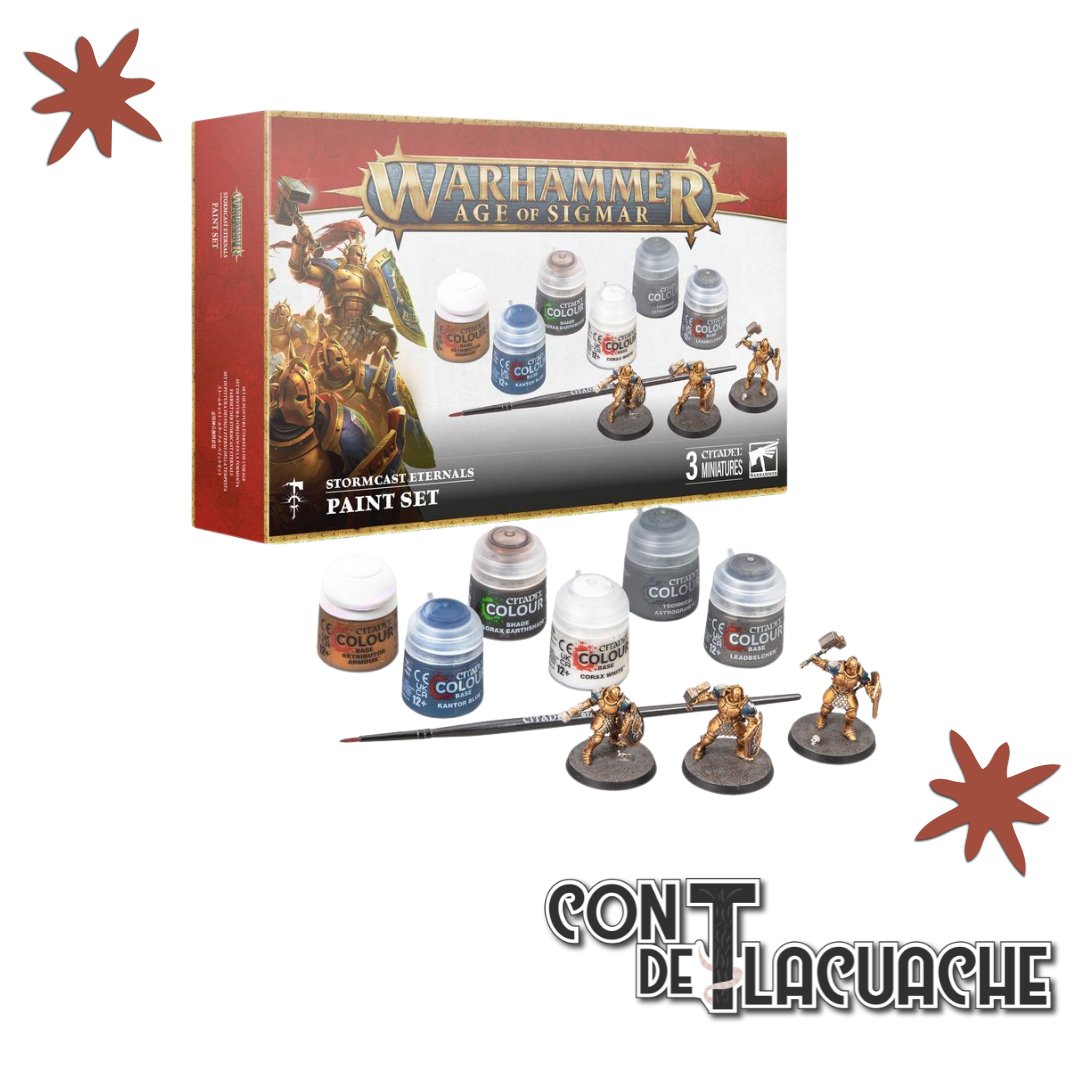 Age Of Sigmar Stormcast Eternals + Paint Set | Games Workshop - Con T de Tlacuache - Games Workshop