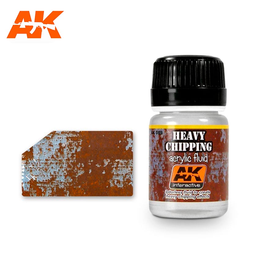 AK Interactive Heavy Chipping Effects Acrylic Fluid - Con T de Tlacuache - Ak Interactive